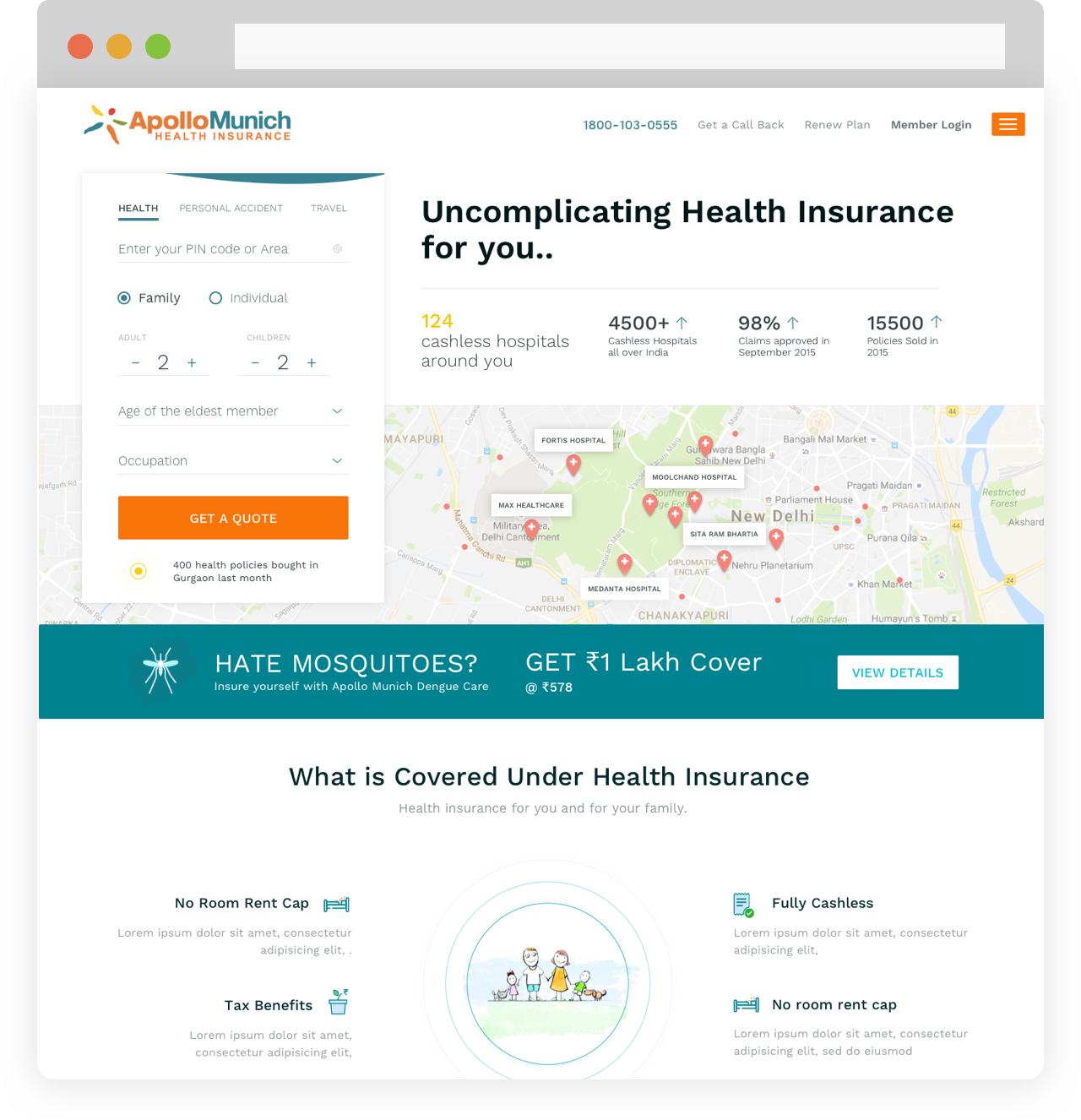 Rewamping Apollo Munich Insurance Website.