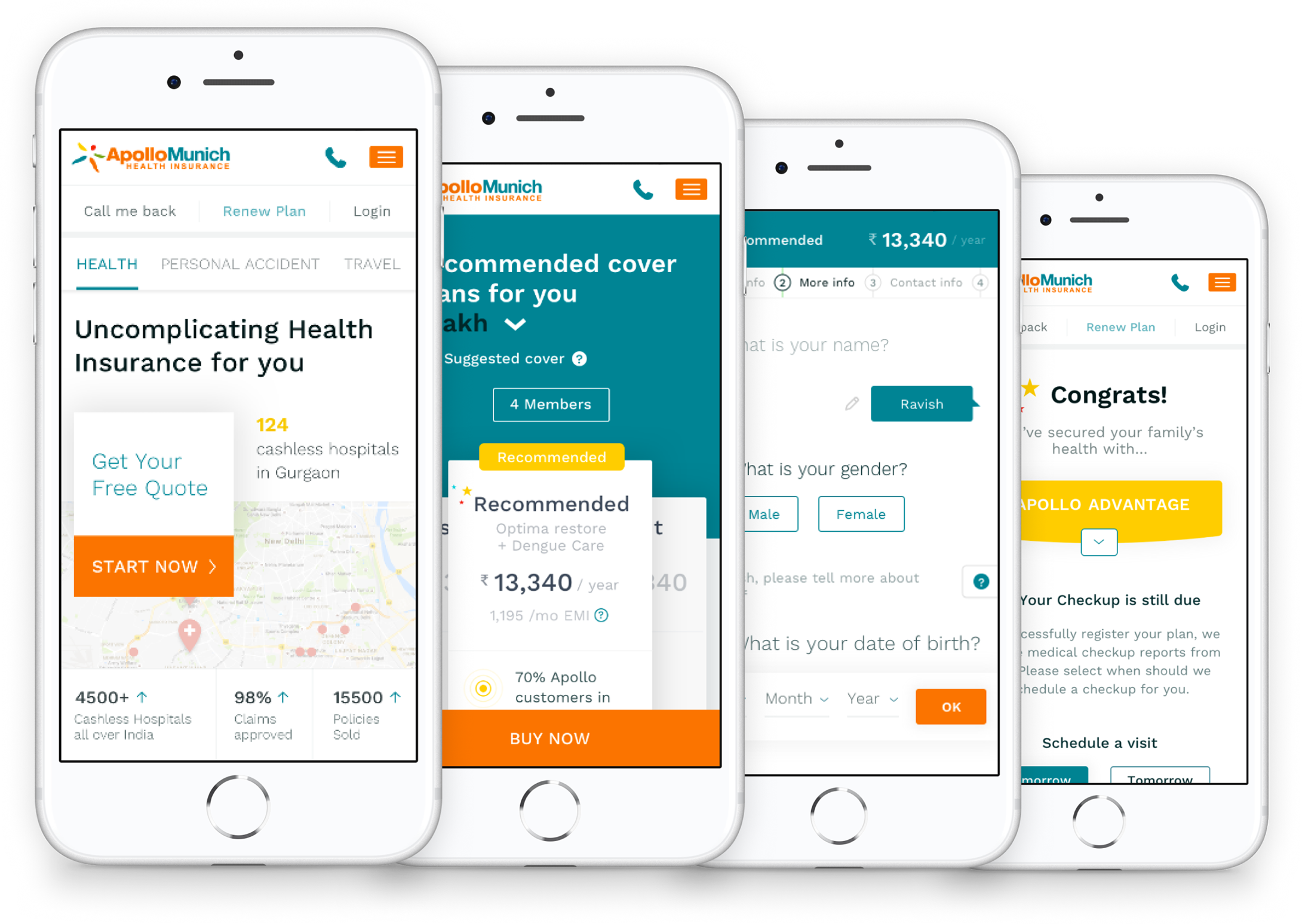 Rewamping Apollo Munich Insurance Website.